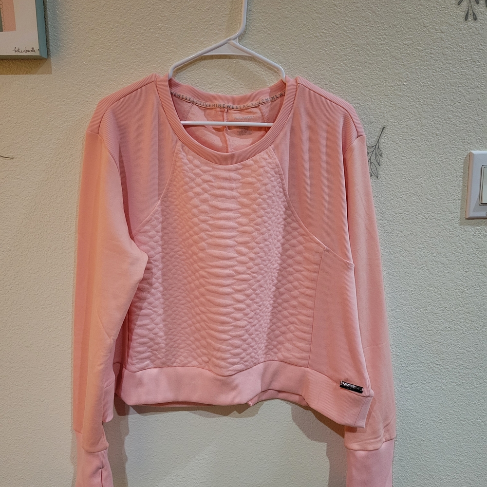 NWT Nine West Active Textured Sweatshirt Size L